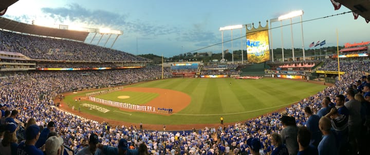 The pregame introductions of the 2014 Wild Card Game.